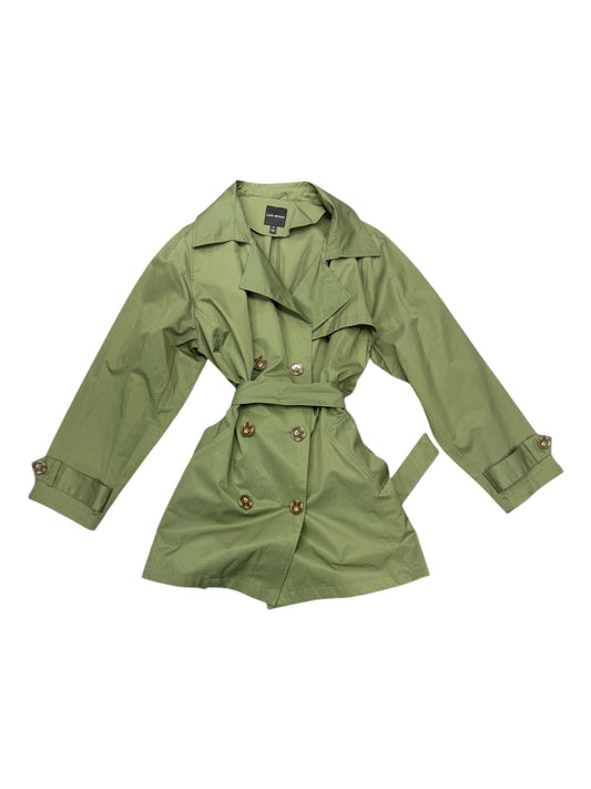 Coat Trench Coat By Lane Bryant In Green, Size: 16