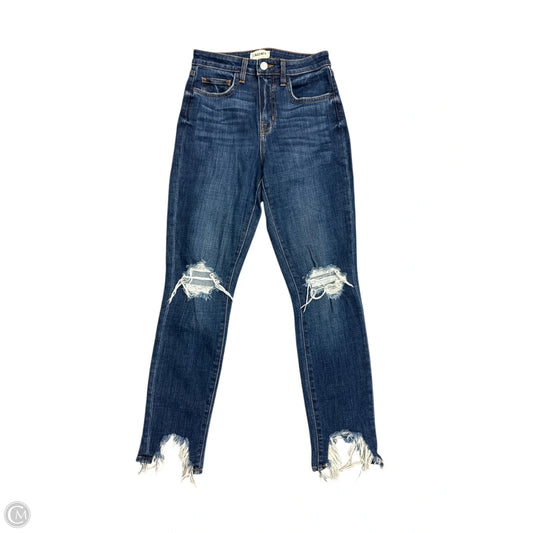 Jeans Skinny By L Agence In Blue Denim, Size: 0