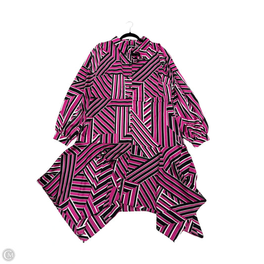 Dress Designer By Karl Lagerfeld In Black & Pink, Size: 16