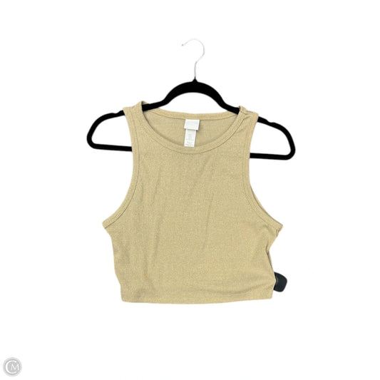 Top Sleeveless By H&m In Gold, Size: L