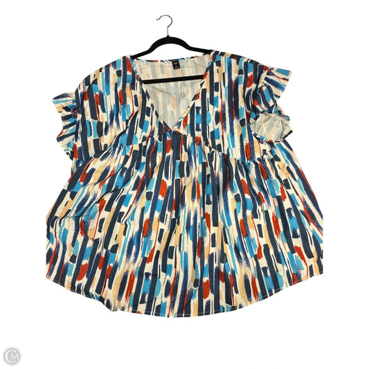 Top Short Sleeve By Shein In Multi-colored, Size: 3x