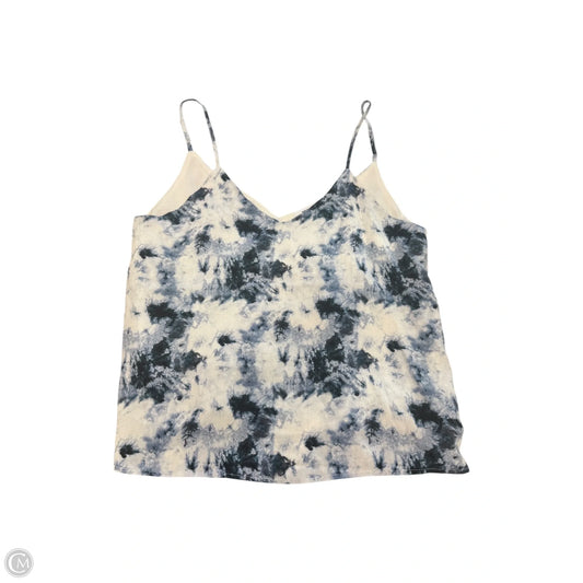 Tank Top By Double Zero In Blue & White, Size: M