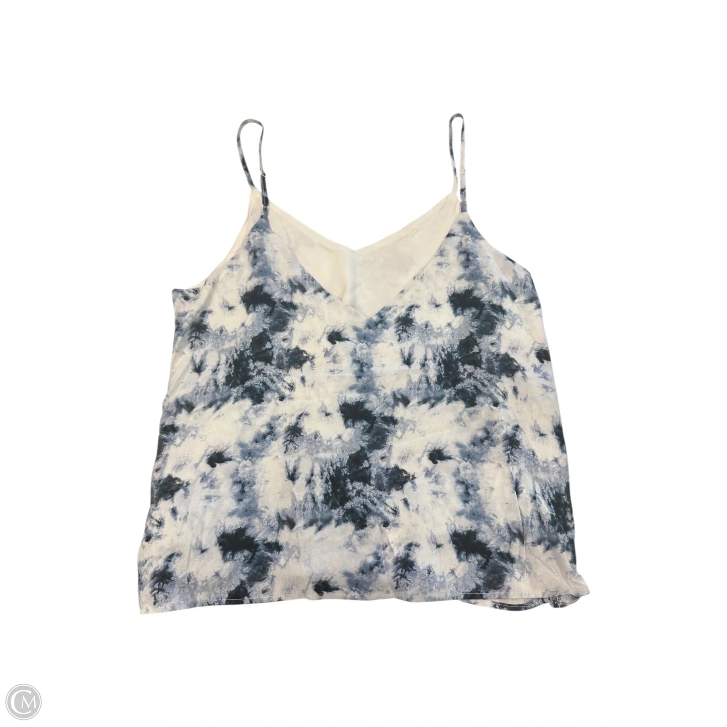 Tank Top By Double Zero In Blue & White, Size: M