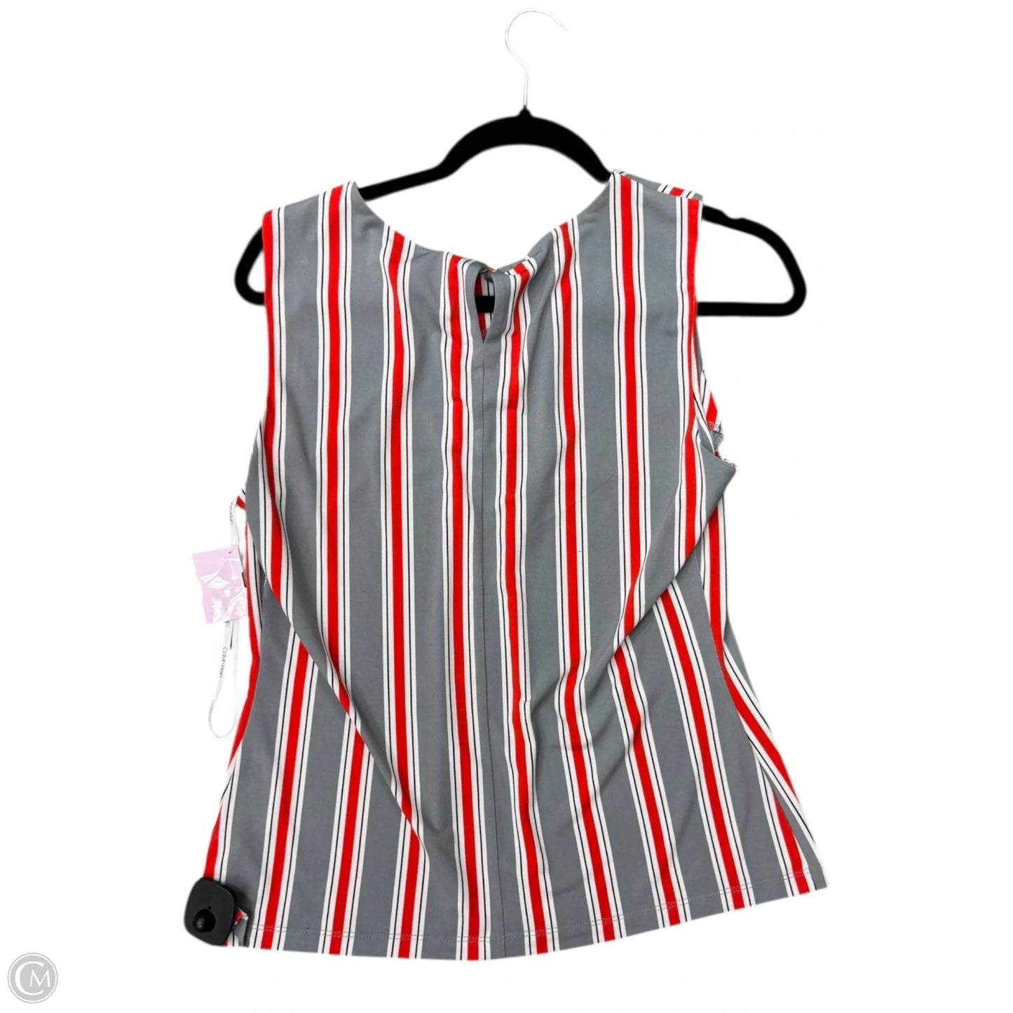 Tank Top By Calvin Klein In Grey & Red, Size: M