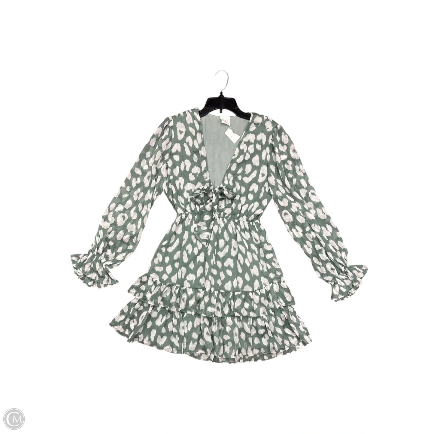 Dress Casual Short By By Together In Green & White, Size: S