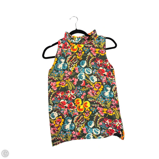 Top Sleeveless By Loft In Floral Print, Size: S