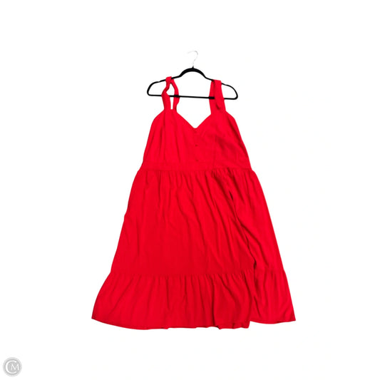 Dress Casual Midi By Ava & Viv In Red, Size: 3x