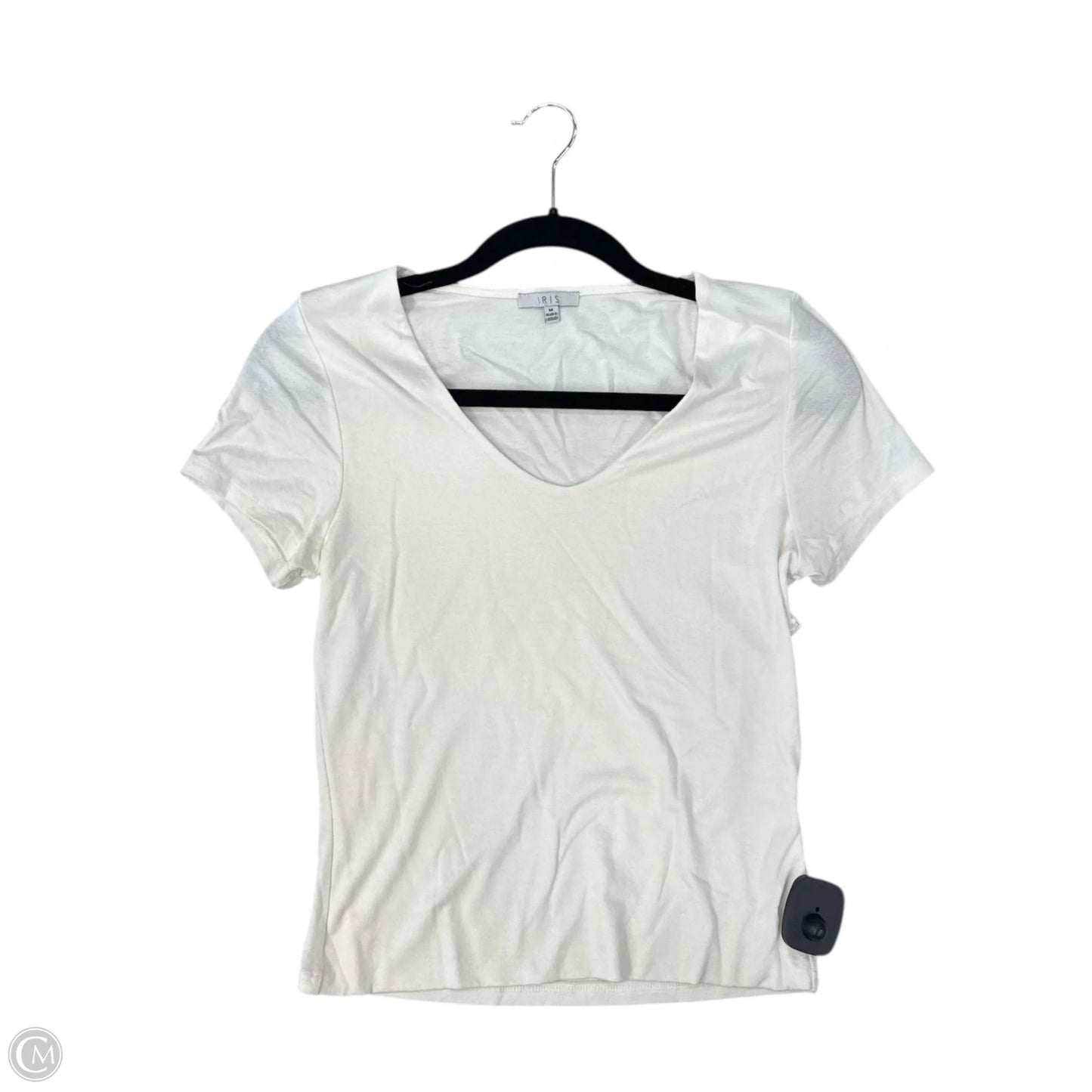 Top Short Sleeve By Iris In White, Size: M