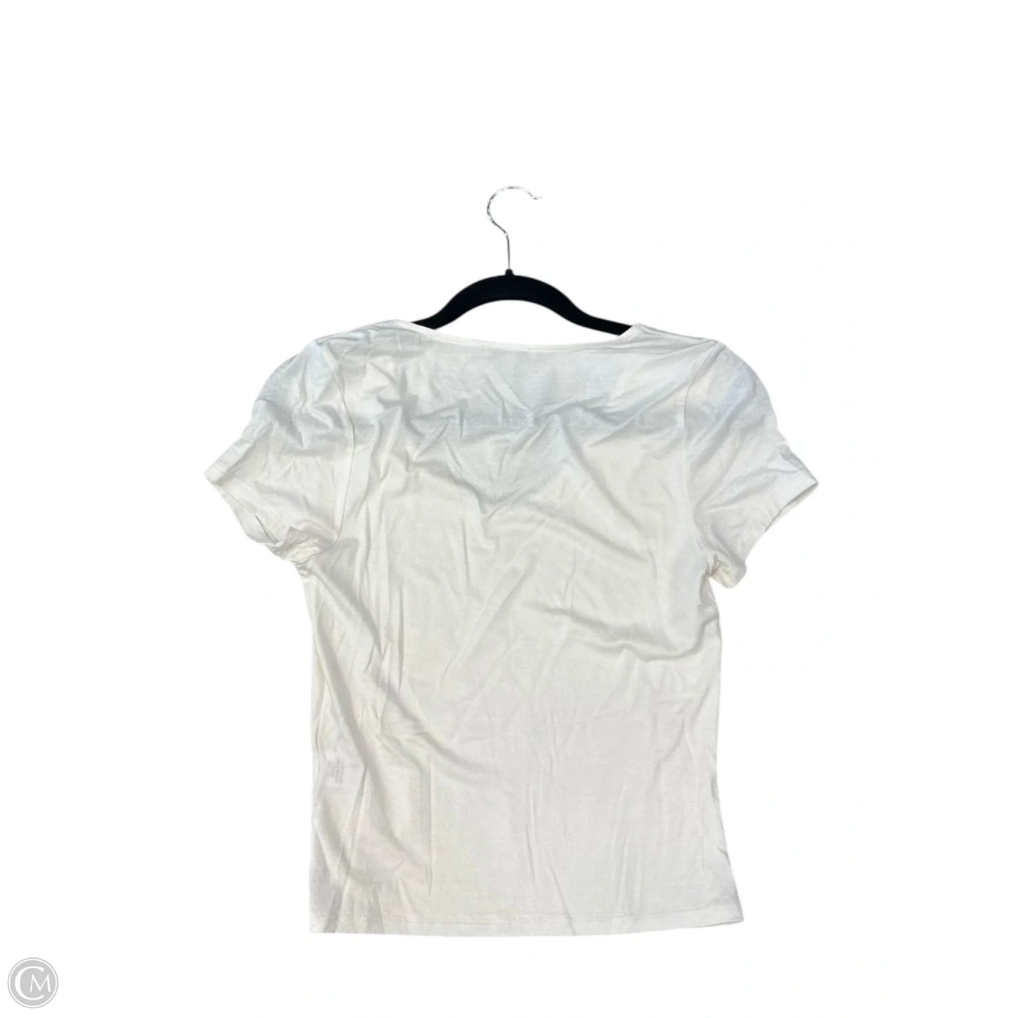 Top Short Sleeve By Iris In White, Size: M