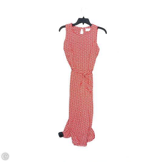 Dress Casual Short By Clothes Mentor In Orange & White, Size: Xs
