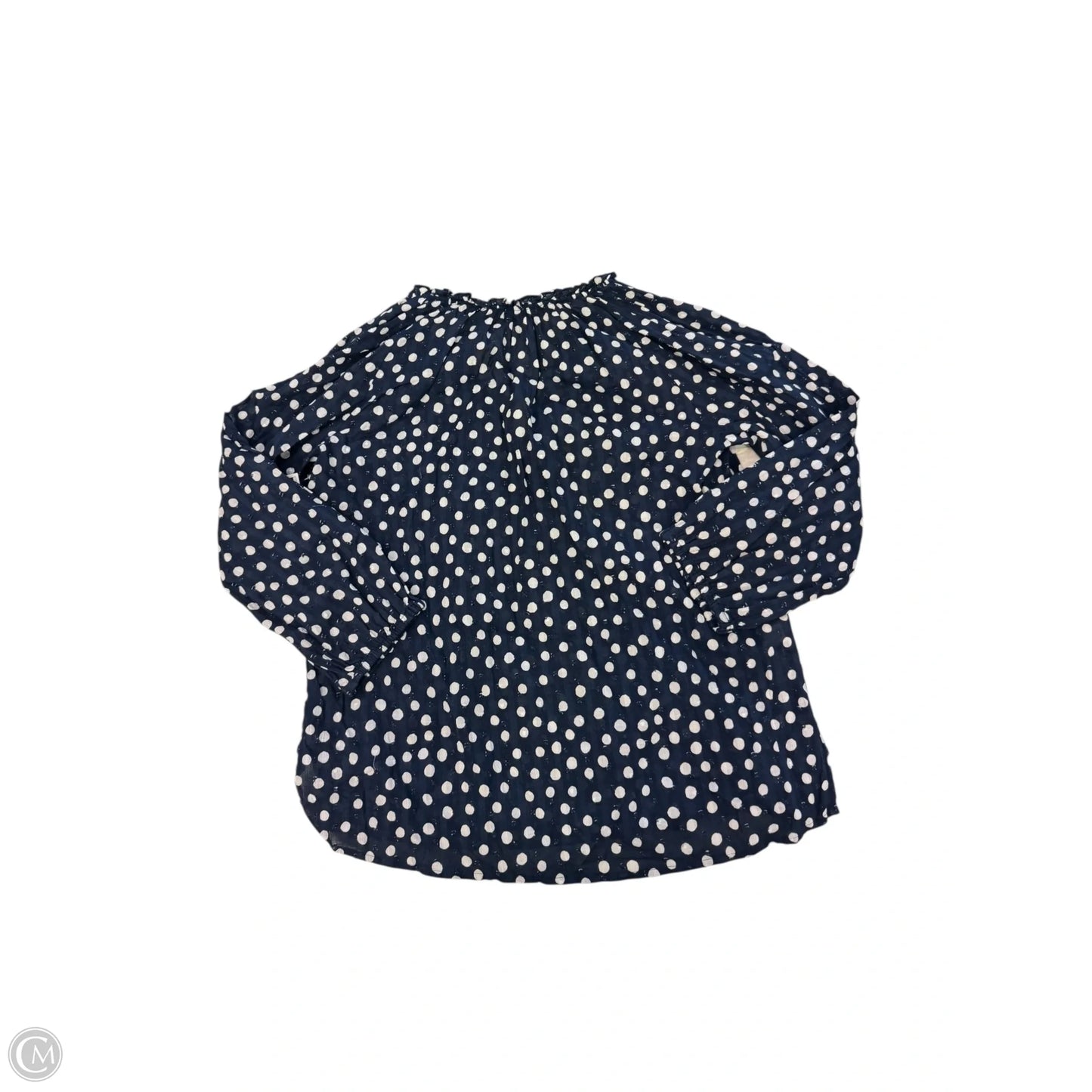 Top Long Sleeve By Loft In Blue & White, Size: Xs