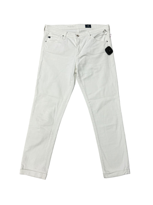 White Pants Cropped Adriano Goldschmied, Size 6