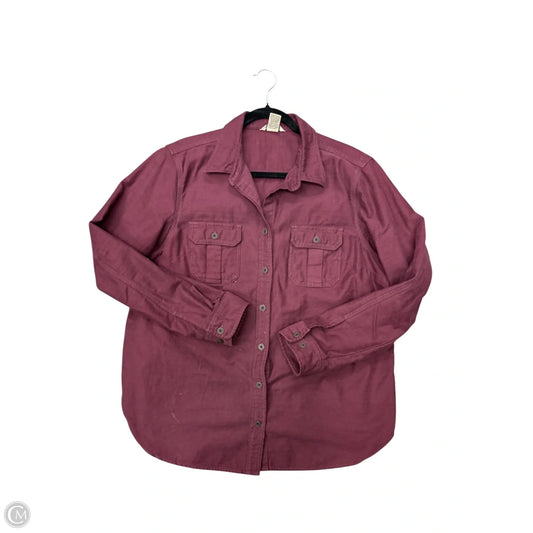 Top Long Sleeve By Duluth Trading In Maroon, Size: Xl