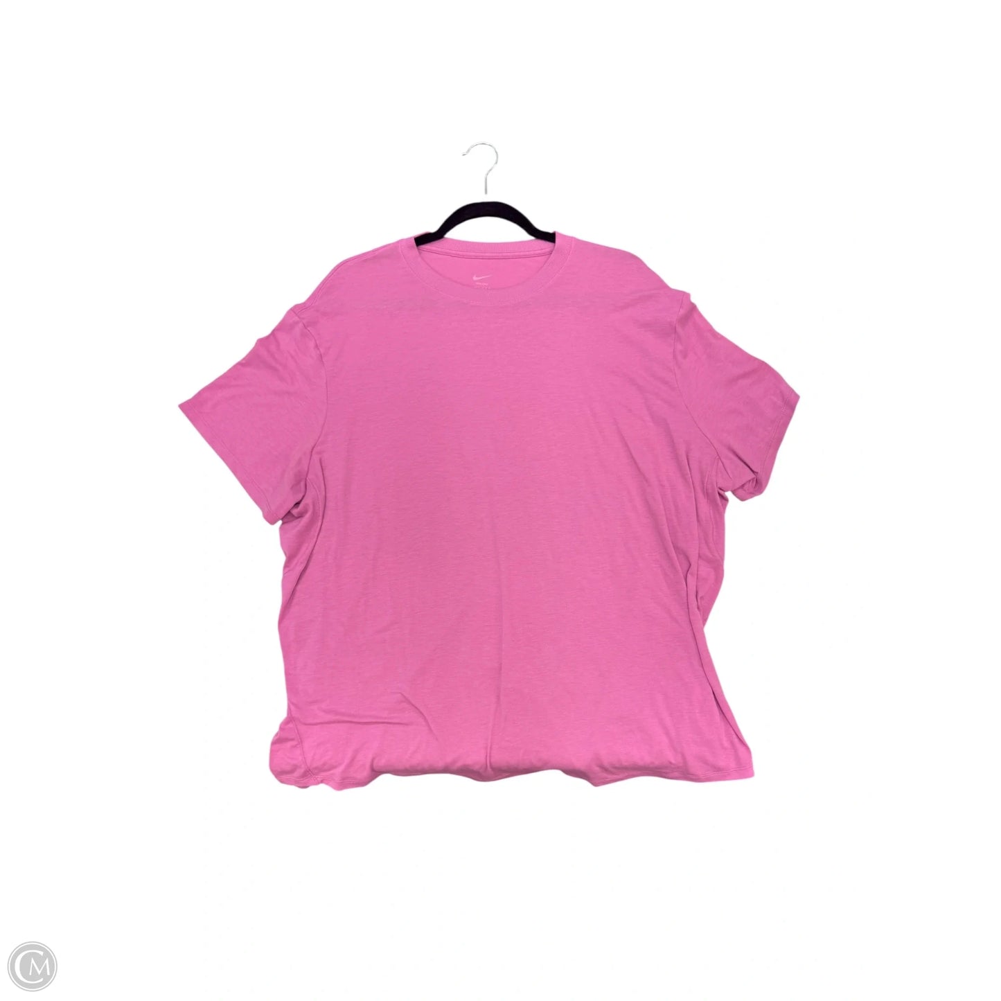 Athletic Top Short Sleeve By Nike In Pink, Size: Xl