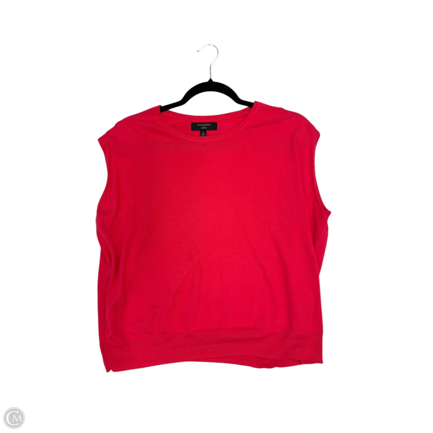 Vest Sweater By Banana Republic In Pink, Size: L