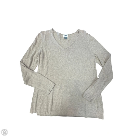 Top Long Sleeve By Old Navy In Beige, Size: L