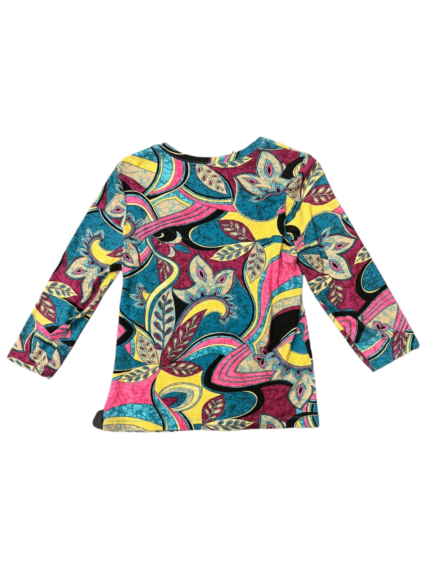 Multi-colored Top Long Sleeve Chicos, Size M