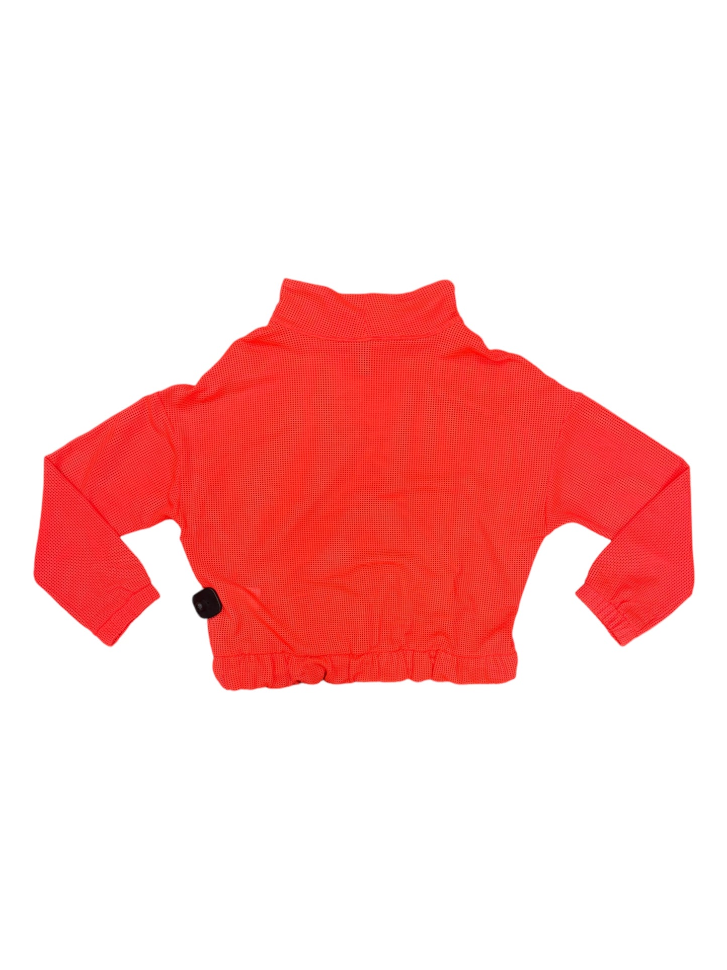 Orange Athletic Top Long Sleeve Collar Gapfit, Size Xs