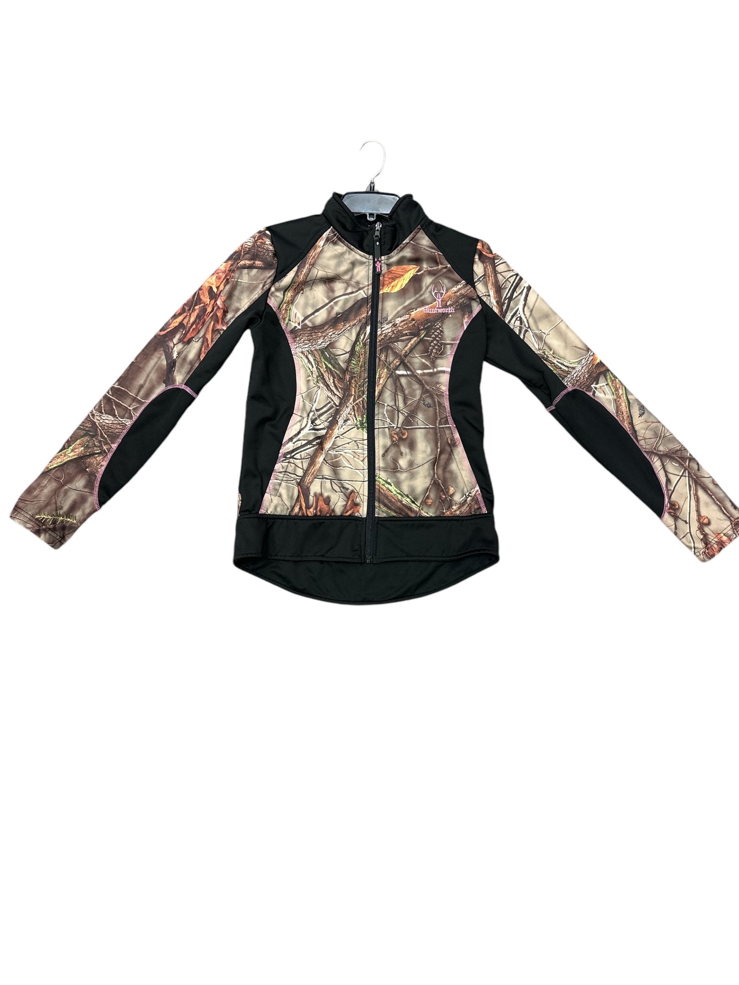 Athletic Jacket By Cmc In Camouflage Print, Size: M