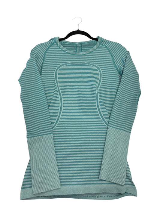 Athletic Top Long Sleeve Crewneck By Lululemon In Blue, Size: M