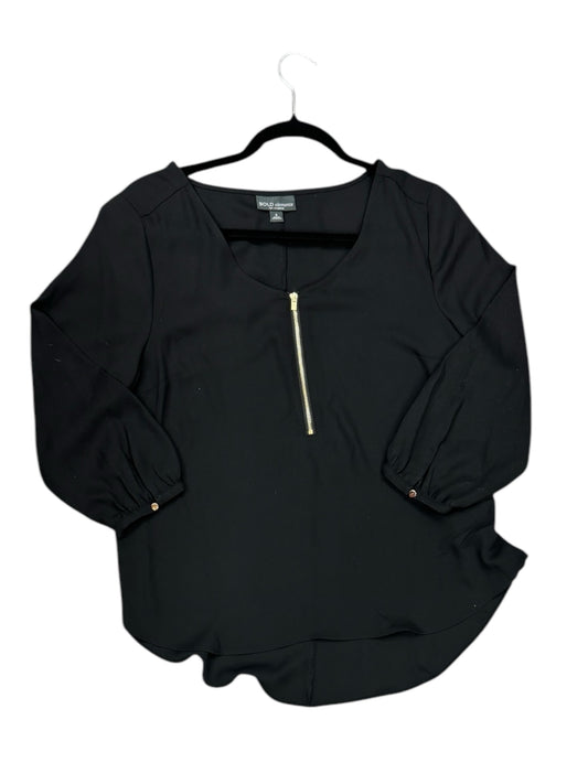 Top 3/4 Sleeve By Bold Elements In Black, Size: S