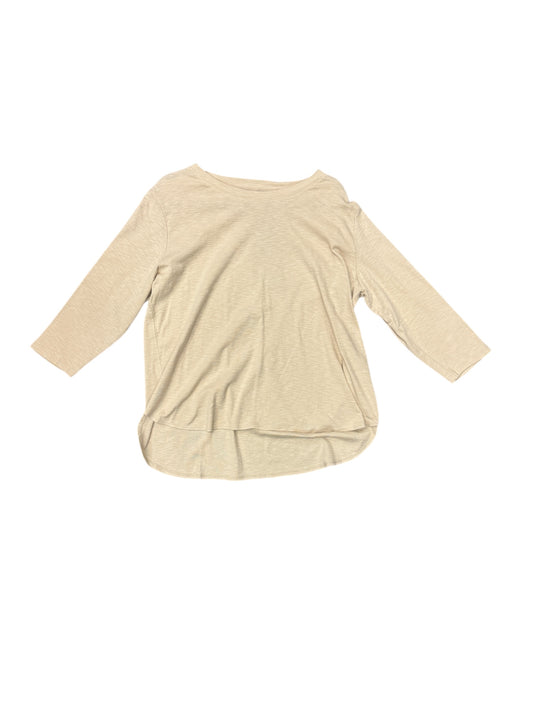 Top 3/4 Sleeve By Kirkland In Tan, Size: Xl