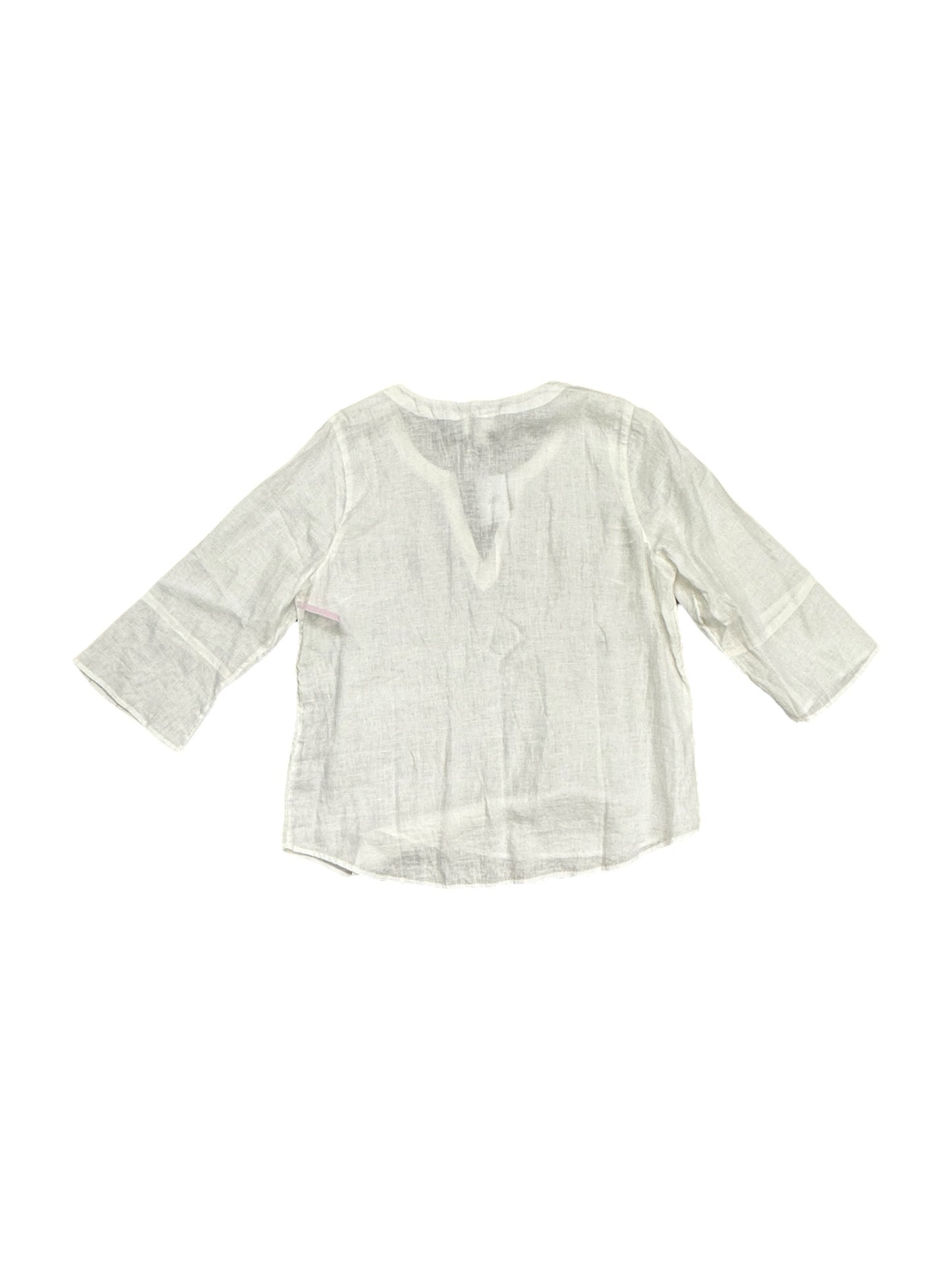 Top Long Sleeve By J. Jill In White, Size: M