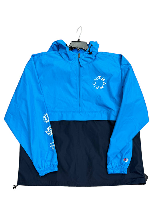 Athletic Jacket By Champion In Blue, Size: Xl