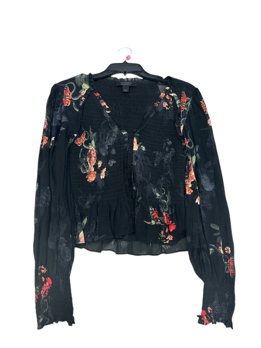 Top Long Sleeve By All Saints In Black, Size: M