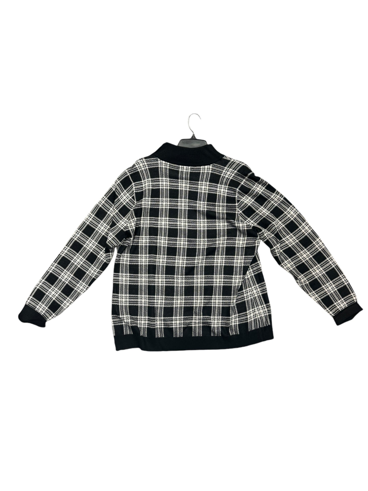 Sweater By Calvin Klein In Plaid Pattern, Size: Xl