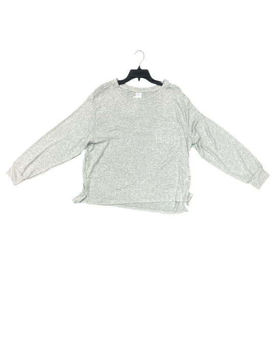 Top Long Sleeve By Stars Above In Grey, Size: 2x