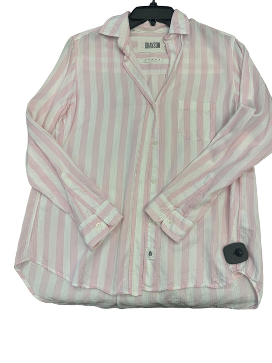 Top Long Sleeve By Grayson In Pink, Size: S