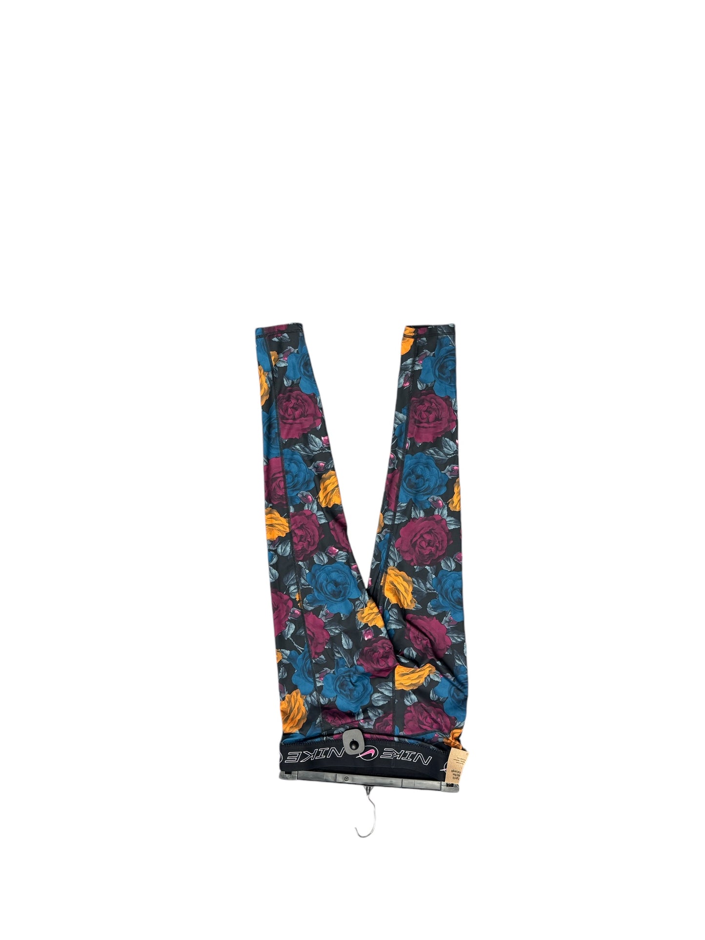 Athletic Leggings By Nike In Floral Print, Size: M