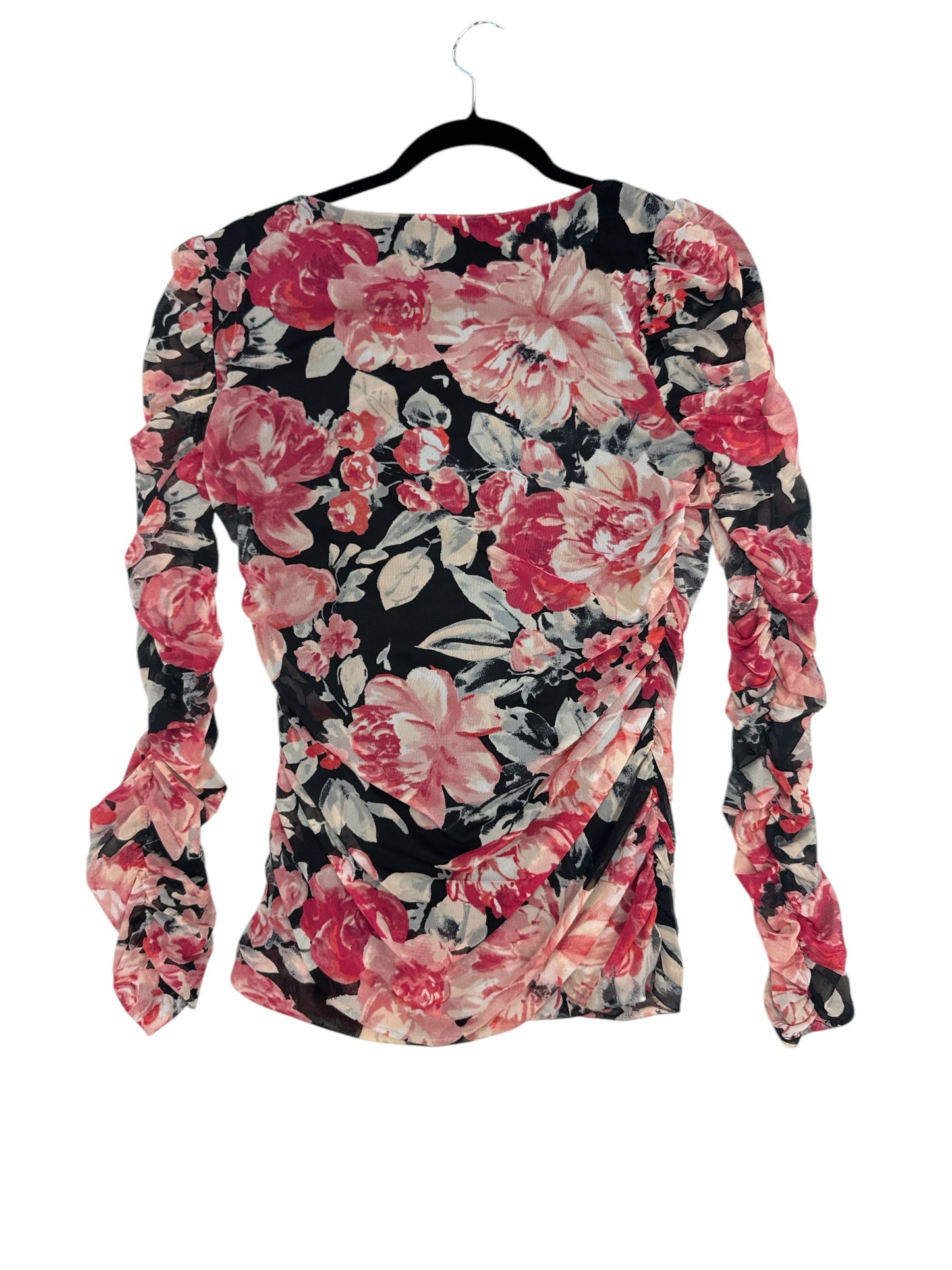 Top Long Sleeve By White House Black Market In Floral Print, Size: S