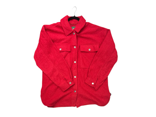 Jacket Shirt By Wild Fable In Red, Size: Xl