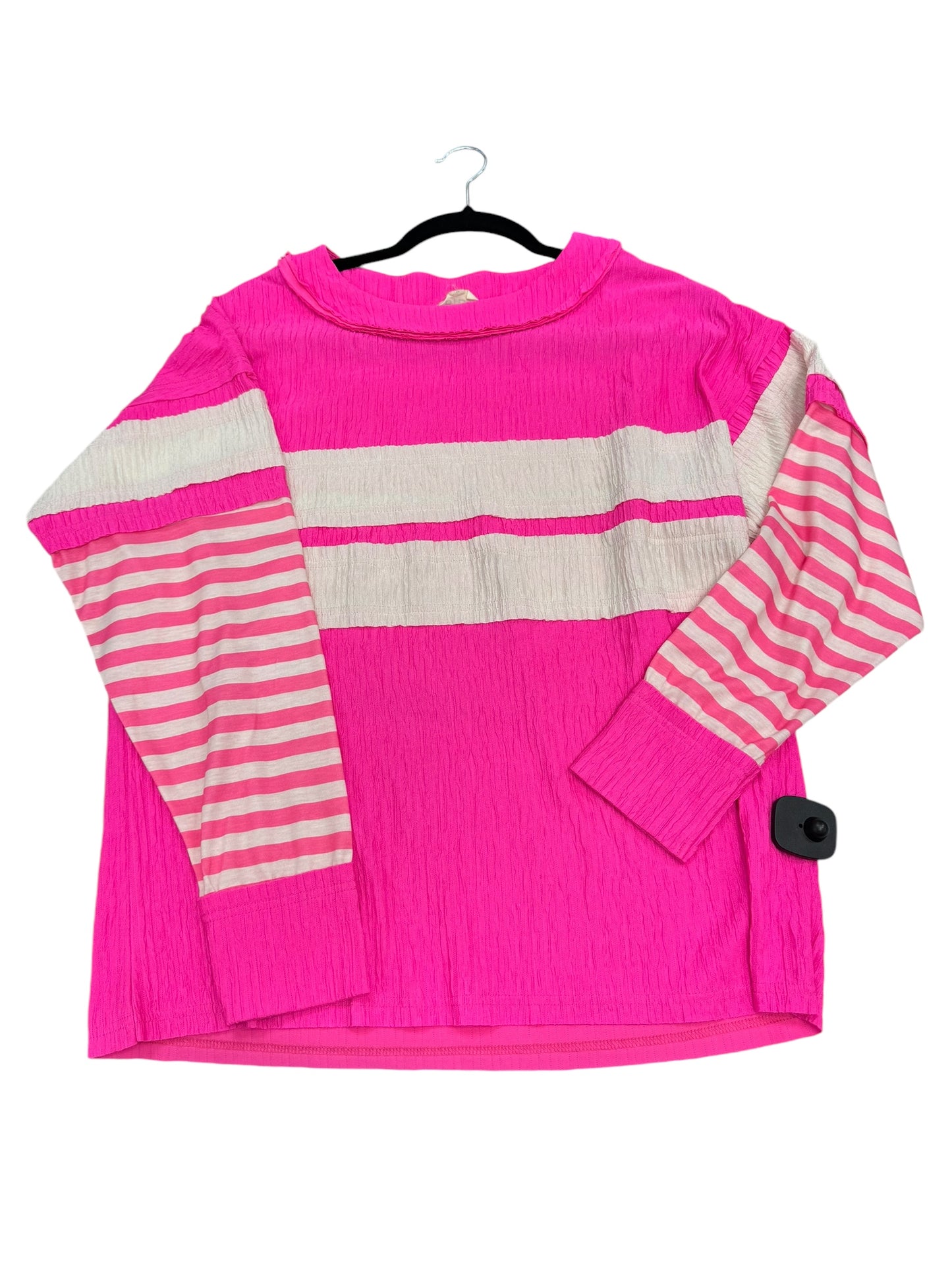 Top Long Sleeve By Bibi In Pink, Size: M