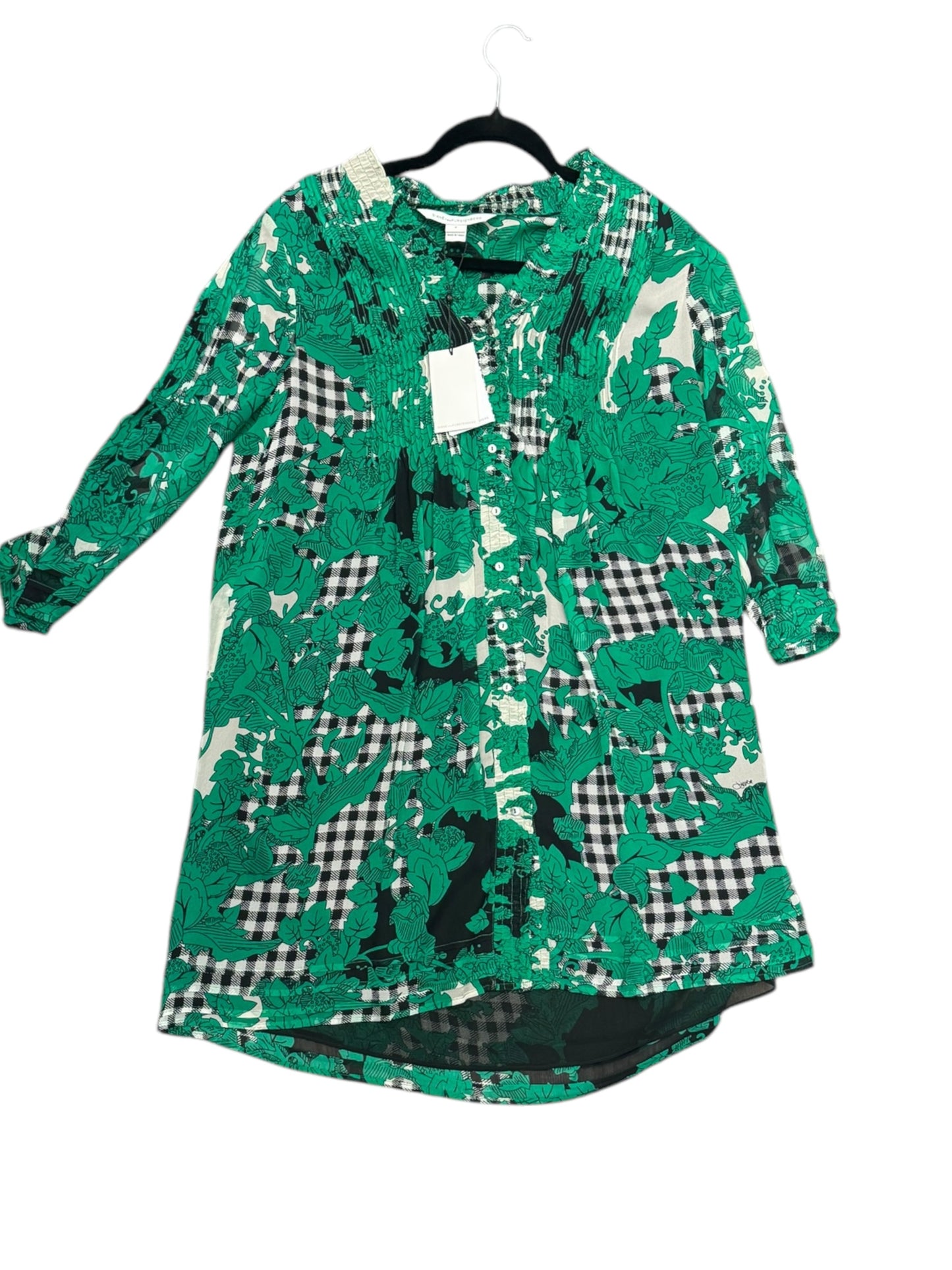 Top Long Sleeve By Diane Von Furstenberg In Green, Size: 4x