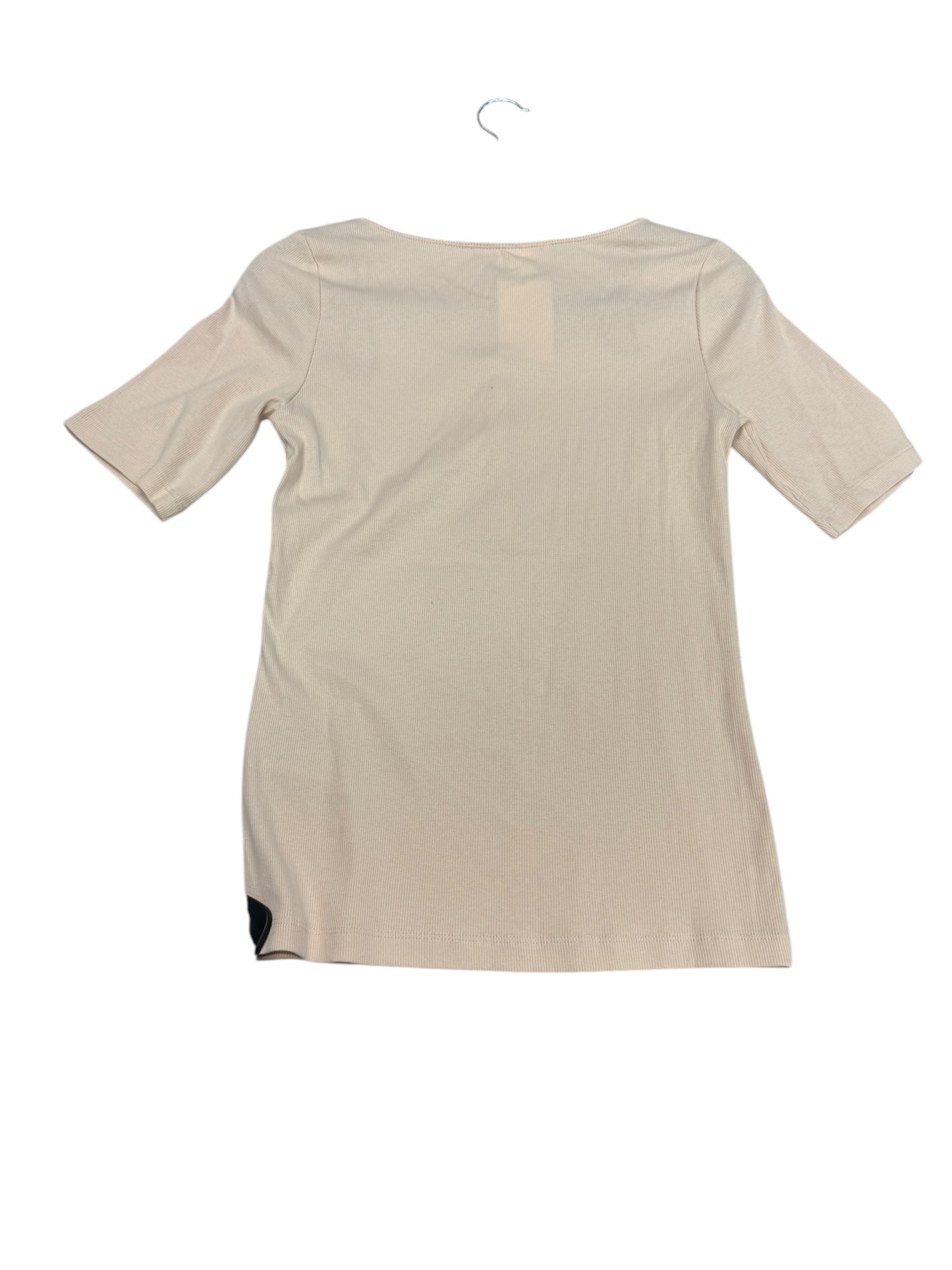 Top Short Sleeve By H&m In Tan, Size: M