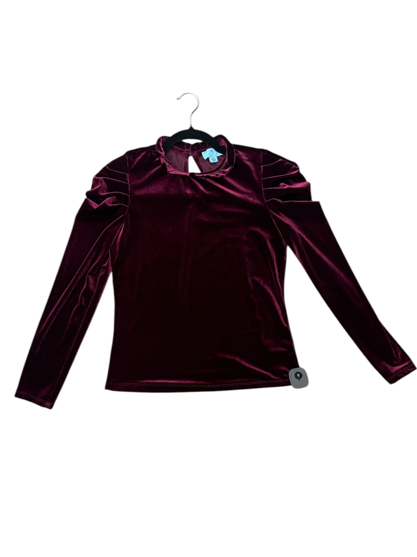 Top Long Sleeve By Cece In Maroon, Size: Xs