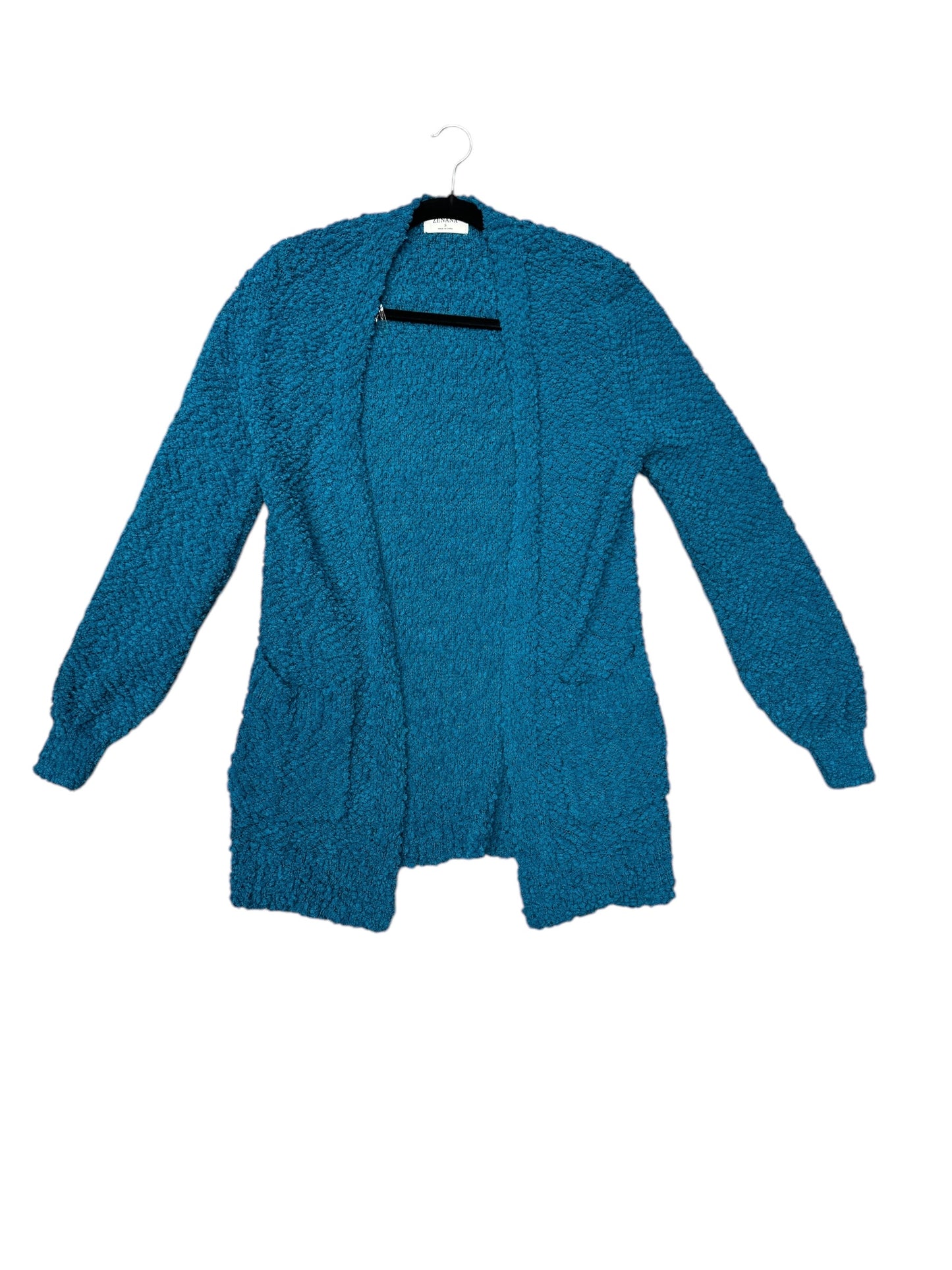 Cardigan By Zenana Outfitters In Blue, Size: S