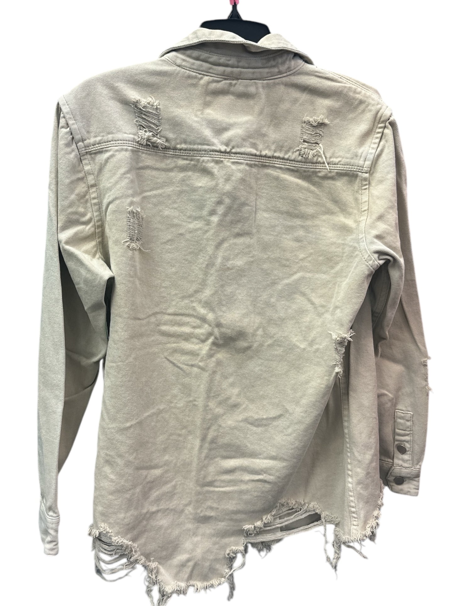 Jacket Denim By Cmc In Cream, Size: Xl