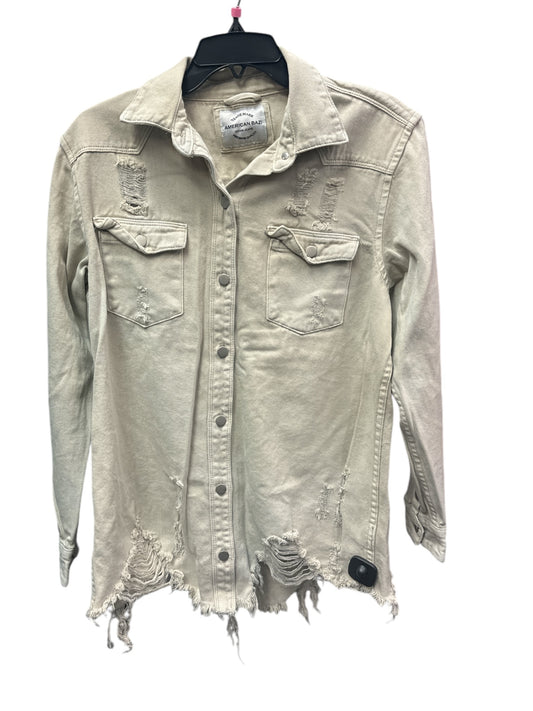 Jacket Denim By Cmc In Cream, Size: Xl