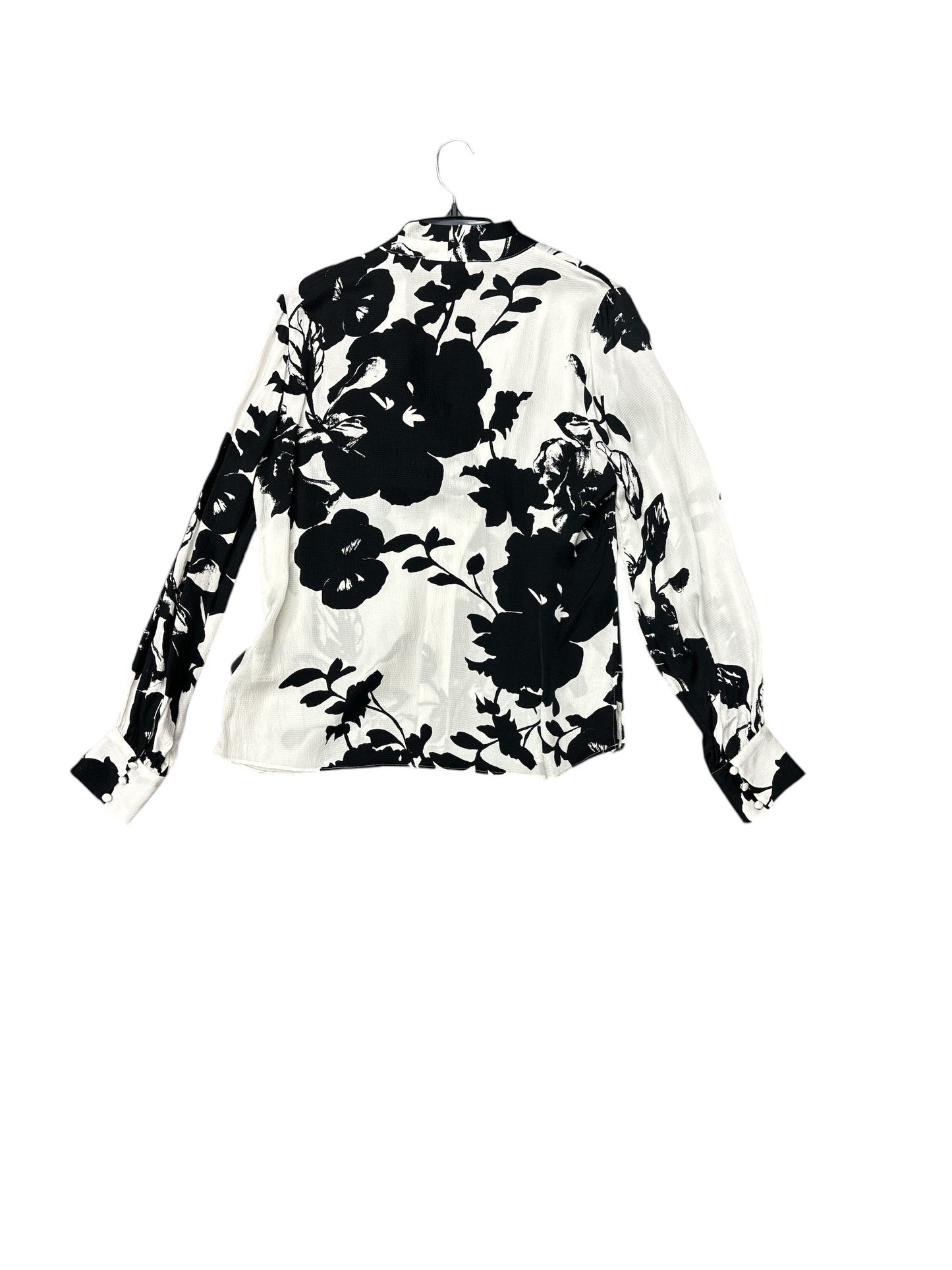 Top Long Sleeve By White House Black Market In Black & White, Size: S