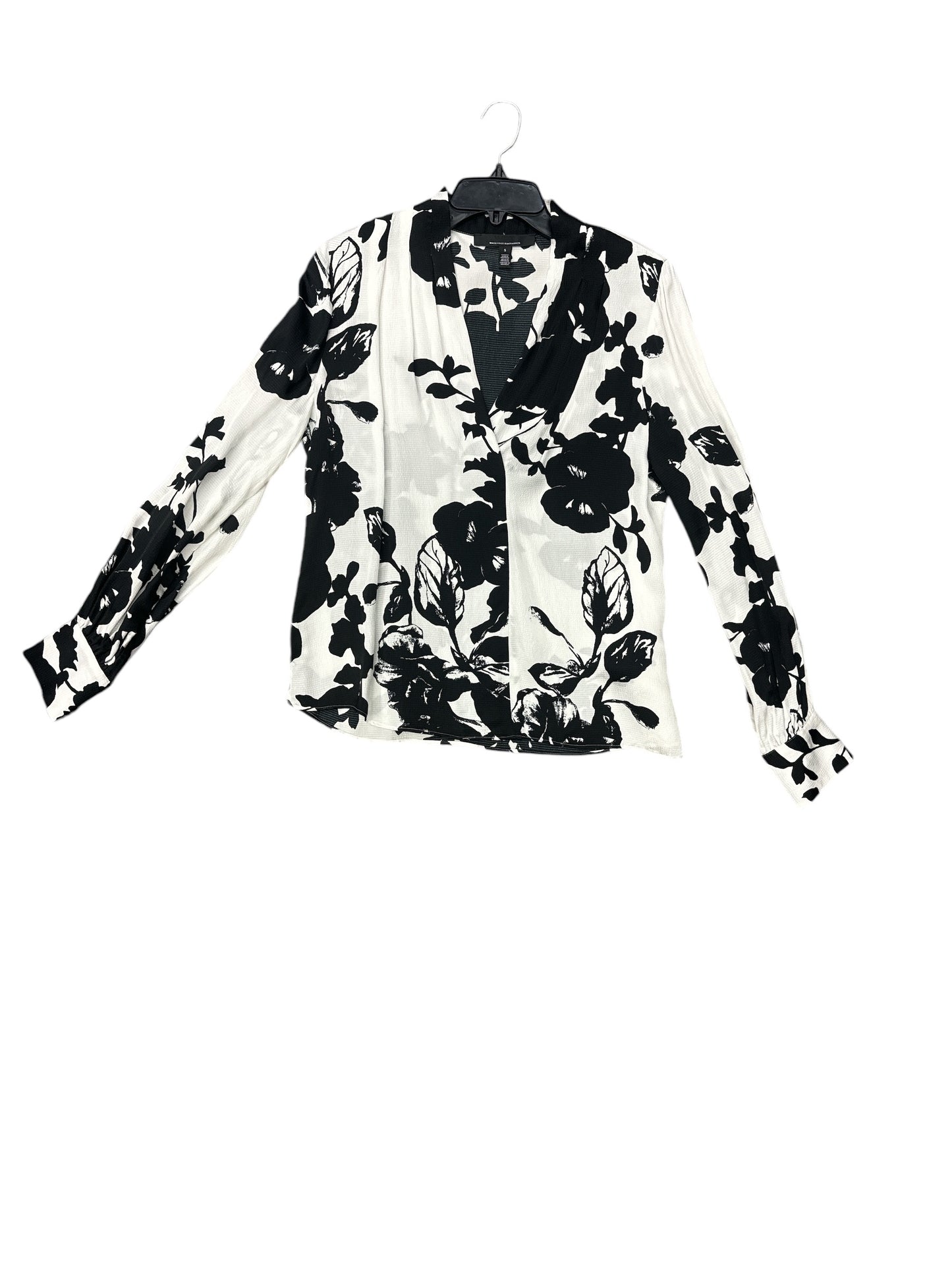 Top Long Sleeve By White House Black Market In Black & White, Size: S