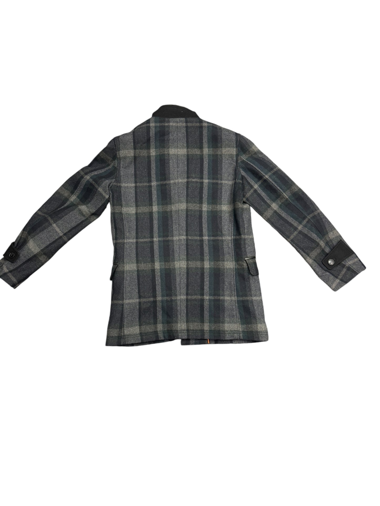 Coat Wool By Cole-haan In Plaid Pattern, Size: S