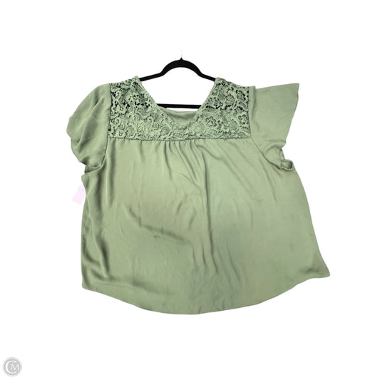 Top Short Sleeve By Massini In Green, Size: 3x