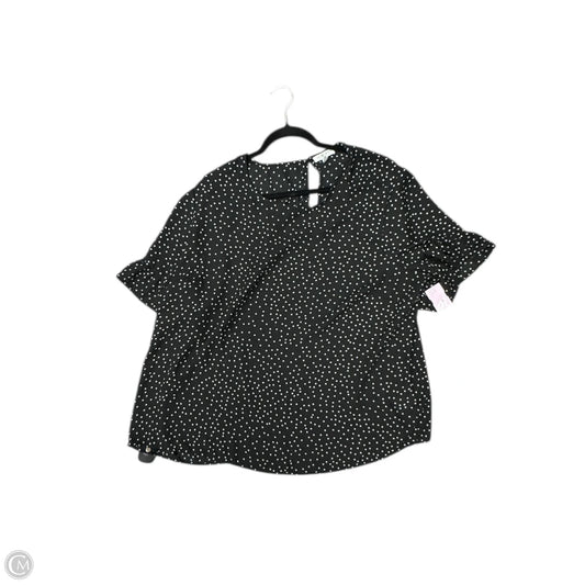 Top Short Sleeve By Clothes Mentor In Black, Size: 2x