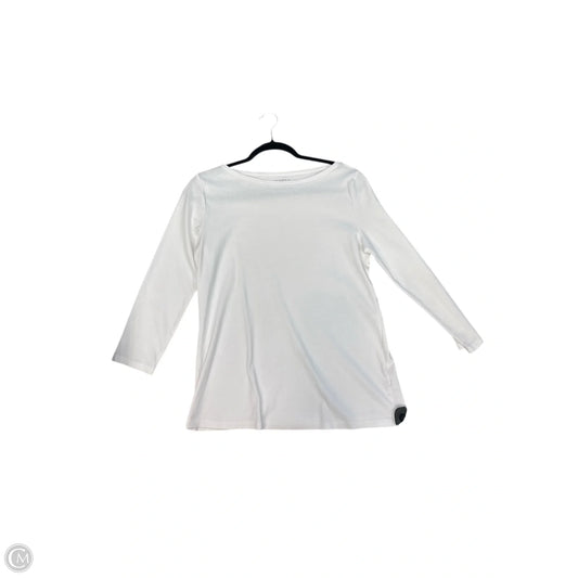 Top 3/4 Sleeve By Talbots In White, Size: M