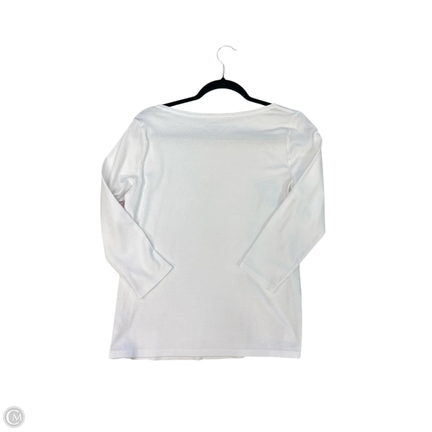 Top 3/4 Sleeve By Talbots In White, Size: M