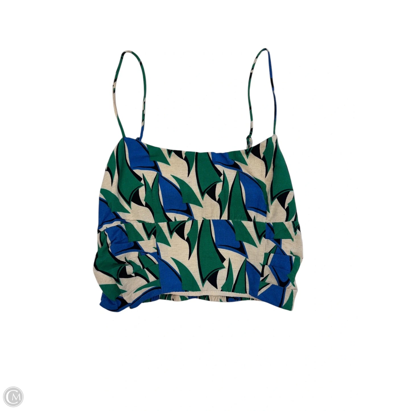 Top 2pc Short Sleeve By Zara In Blue & Green, Size: Xs